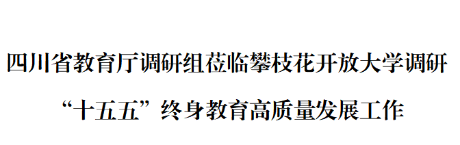 四川省教育厅调研组莅临华亿体育调研“十五五”终身教育高质量发展工作